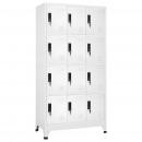 Schließfachschrank Weiß 90x45x180 cm Stahl