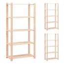 Lagerregale 5 Böden 3 Stk. 80x38x170cm Massivholz Kiefer 250kg