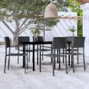 7-tlg. Garten-Essgruppe Schwarz