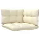 6-tlg. Garten-Lounge-Set mit Creme Kissen Kiefernholz