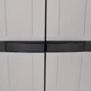 Gartenschrank Grau und Schwarz 97x37x165 cm PP