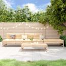 4-tlg. Garten-Lounge-Set Massivholz Kiefer