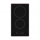 ARDEBO.de Exquisit EKC301-R-020 Autarkes Duo-Kochfeld, Glaskeramik, 29,2 cm breit, Touch-Control, Aluminium Rahmen, schwarz