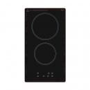ARDEBO.de Exquisit EKC301-020 Autarkes Duo-Kochfeld, Glaskeramik, 28,8 cm breit, Touch-Control, rahmenlos, schwarz