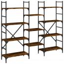 Bücherregal Räuchereiche 160x28,5x136,5 cm Holzwerkstoff