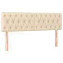 Boxspringbett mit Matratze & LED Creme 140x190 cm Stoff