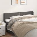 Kopfteil mit Ohren Grau 203x16x78/88 cm Kunstleder