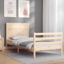 Massivholzbett mit Kopfteil