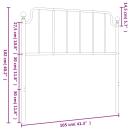 Ersatz-Kopfteil Metall Weiß 100 cm