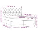 Boxspringbett mit Matratze Schwarz 160x200 cm Samt