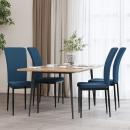 Esszimmerstühle 4 Stk. Blau Samt