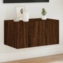 TV-Wandschrank mit LED-Leuchten Braun Eichen-Optik 60x35x31 cm