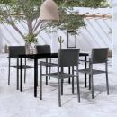 5-tlg. Garten-Essgruppe Schwarz