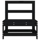 Garten-Mittelsofa Schwarz Massivholz Kiefer