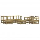 7-tlg. Garten-Lounge-Set Kiefernholz Imprägniert