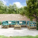 8-tlg. Garten-Lounge-Set Kiefernholz Imprägniert