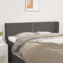 Kopfteil mit Ohren Grau 147x16x78/88 cm Kunstleder