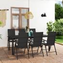 7-tlg. Garten-Essgruppe Schwarz