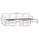 7-tlg. Garten-Lounge-Set Kiefernholz Imprägniert