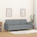 3-Sitzer-Sofa Hellgrau 180 cm Stoff