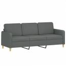 3-Sitzer-Sofa Dunkelgrau 180 cm Stoff