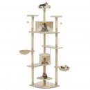 Katzen-Kratzbaum Sisal 203 cm Beige und Weiß