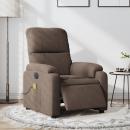 Massagesessel Elektrisch Braun Mikrofasergewebe