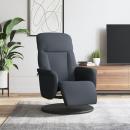 Relaxsessel mit Fußteil Dunkelgrau Samt