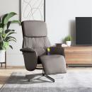Massagesessel mit Fußteil Taupe Stoff