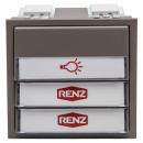 Renz 97-9-85275 ws Klingel- und Lichtmodul, 1 Licht- und 2 Klingelschalter, weiß