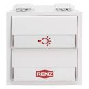 Renz 97-9-85274 ws Klingel- und Lichtmodul, 2 Tasten, weiß