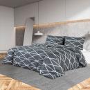 Bettwäsche-Set Grau 240x220 cm Baumwolle