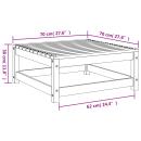 Gartenhocker 70x70x30 cm Massivholz Douglasie