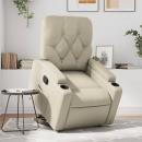 Relaxsessel mit Aufstehhilfe Creme Kunstleder