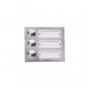 ARDEBO.de Grothe ETA 503 GA Etagenplatte AP Alu silber EV1 3 Klingeltaster/1reihig (0193562)