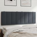 Kopfteil-Kissen Dunkelgrau 140 cm Samt