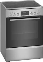 Bosch HKS79U250 Serie 6 EEK: A Stand-Elektroherd, Glaskeramikkochfeld, 60cm breit, 63 L, Pyrolyse, 3D Heißluft, AutoPilot 30, Edelstahl