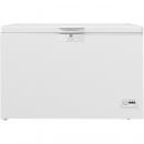Beko HSM37540 Stand Gefriertruhe, 129 cm breit, 360 L, Türschloss, Lederprägung weiß