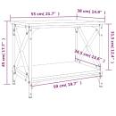 Beistelltisch Schwarz 55x38x45 cm Holzwerkstoff