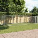 Hundezwinger mit Tür Grau 6x2x1,5 m Verzinkter Stahl