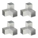 Pfostenverbinder 4 Stk. Y-Form Verzinktes Metall 91 x 91 mm