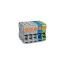 Wago 285-1169 Drehstromset mit Hochstromklemmen 185/120mm², Power Cage Clamp, 1000V, 353A, grau/blau/grün-gelb