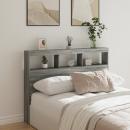 LED-Kopfteil mit Ablage Grau Sonoma 140x17x102 cm