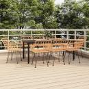 9-tlg. Garten-Essgruppe Poly Rattan
