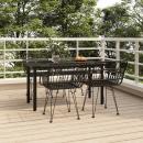 5-tlg. Garten-Essgruppe Schwarz Poly Rattan