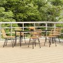 7-tlg. Garten-Essgruppe Poly Rattan
