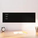 Magnettafel Wandmontage Schwarz 100x30 cm Hartglas