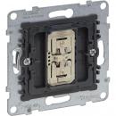ARDEBO.de Legrand SEANO Einsatz Universal-Tastdimmer mit Neutralleiter, Phasenan-/-abschnitt mit automatischer Lasterkennung, Schraubklemmen, 150W (765049)