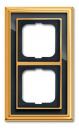 Busch-Jaeger 1722-835 Abdeckrahmen, Busch-dynasty®, 2-fach Rahmen, Messing Poliert Anthrazit (2CKA001754A4639)