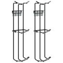 Fass-Hindernis-Halter 2 Stk. Schwarz Stahl